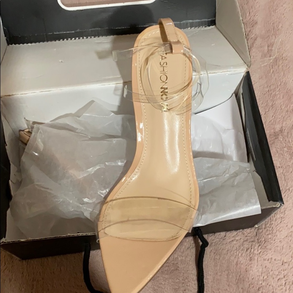 pointed strap heels